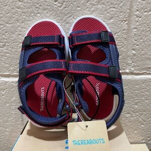 Thereabouts Lil Ryder Toddler Sandals/ Shoes - Navy and Red